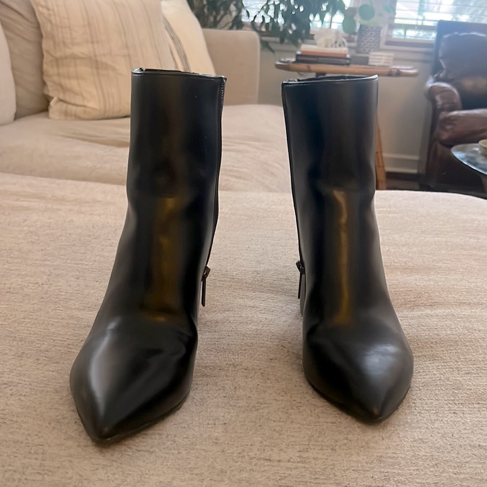 Barely worn black booties / like new